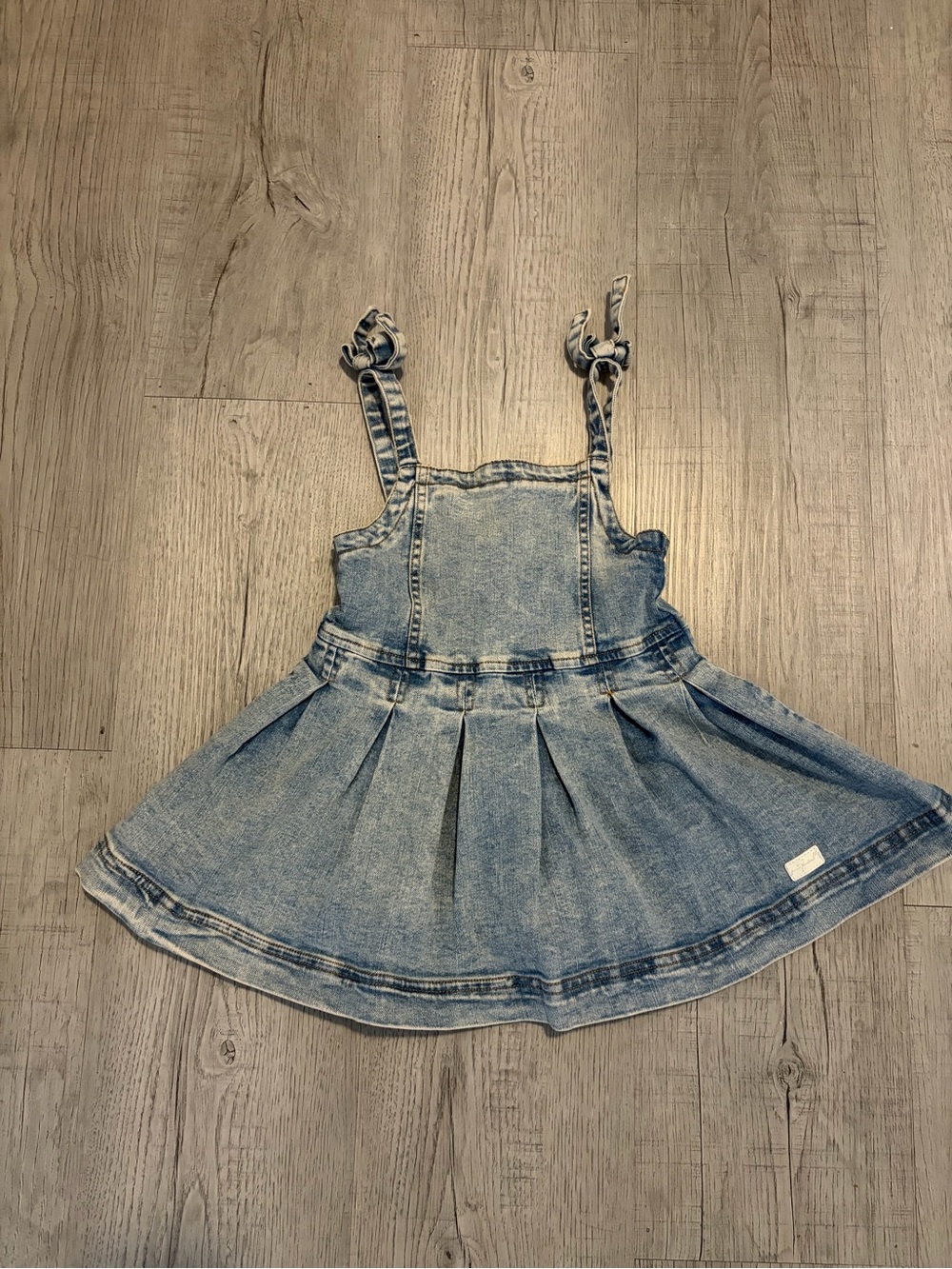Girls toddler 7 For All Mankind Light Blue Denim Pinafore dress